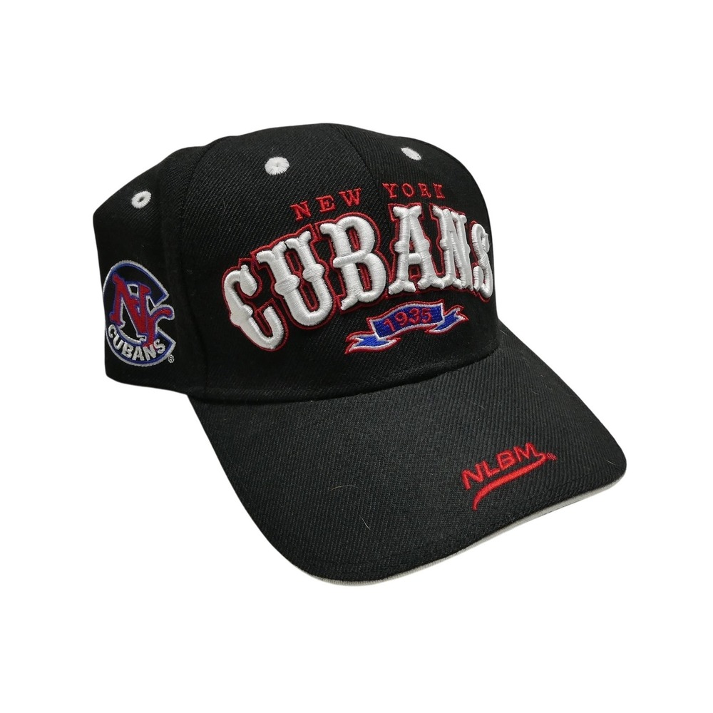 New York Cubans Hat Cap Strap Back Mens One Size Black Negro Leagues Baseball‎